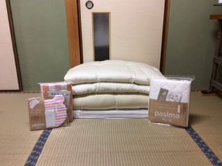 N25/福岡市在中のK様ベビ-布団の注文の依頼です。最近の赤ちゃん布団が、ポリエステル繊維100%のお布団が多く売られていますが、これて、本当に赤ちゃんにとっていいのかな?