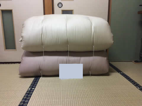 13年前に、他の布団屋さんに一度・・・仕立て替えをした物ですが、